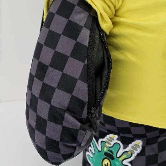 Sprayground x Spongebob Money Bear Teddy Bear Grey Checkered‎ Backpack - Picture 4 of 10